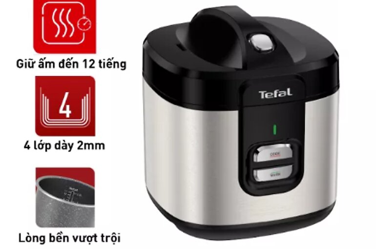 Nồi cơm điện Tefal RK364A68 có công suất nấu là 700W giúp nấu cơm nhanh chóng nhưng vẫn có được sự thơm ngon.