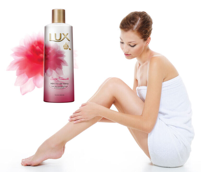 Sữa tắm Lux hồng du lịch trọng lượng 200g