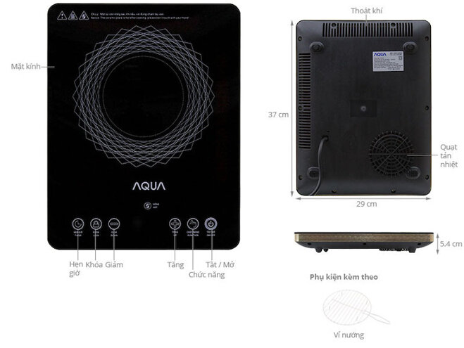 Tính năng nổi bật của Bếp hồng ngoại dương 1 vùng nấu Aqua ACC-VM 1000