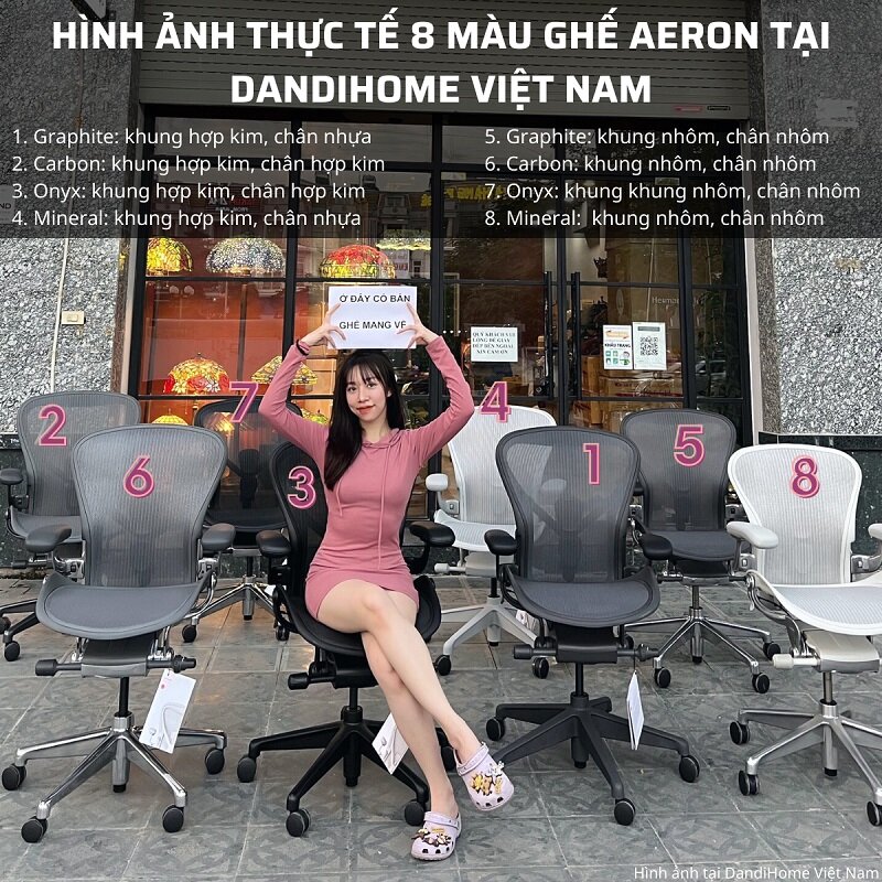 ghế công thái học cao cấp Herman Miller Aeron