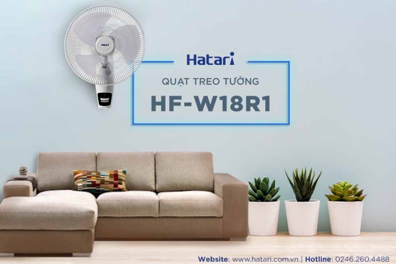 Đánh giá quạt treo tường Hatari W18R1