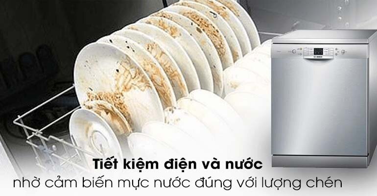 Máy rửa bát SMS63L08EA tích hợp chương trình rửa tráng chỉ với 15 phút Máy rửa bát Bosch SMS63L08EA