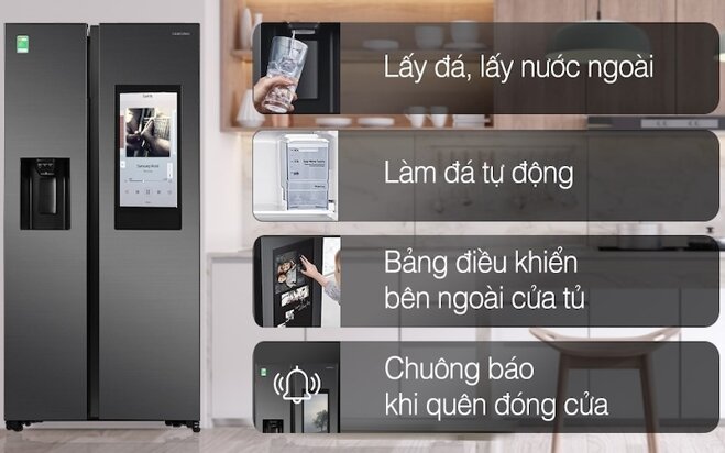 Tủ lạnh Family Hub Samsung Inverter 616 lít RS64T5F01B4/SV giảm giá sốc lên đến 30 triệu