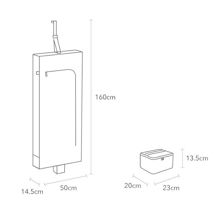 Kích thước của máy sấy Xiaomi Cleanfly FDP-SM