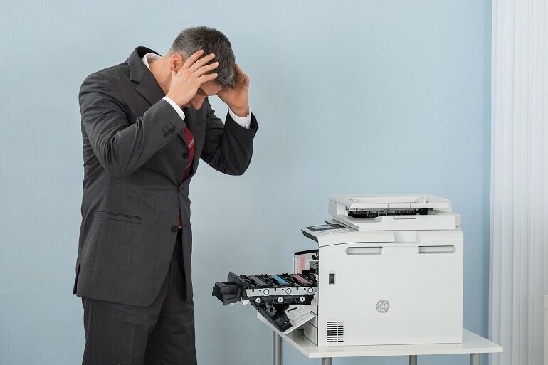 Lượng mực tiêu hao của máy photocopy văn phòng không kiểm soát được.