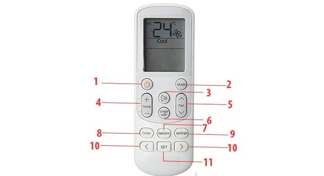 Remote máy lạnh Samsung MH052FUEA