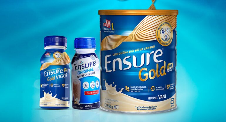 Sữa Ensure Gold và Ensure Gold Vigor nước