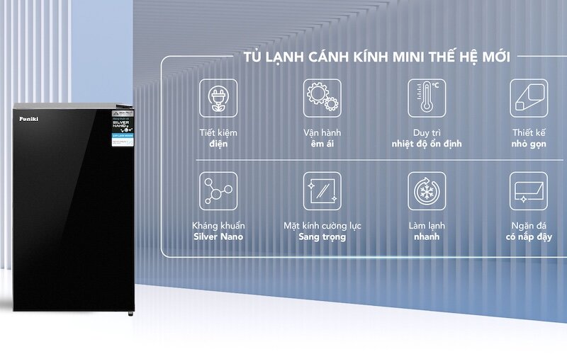 Đánh giá ưu nhược điểm của tủ lạnh mini Funiki 90 lít HR-S690GB