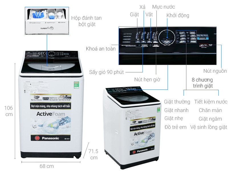 Máy giặt 11.5Kg Panasonic F115A5WRV