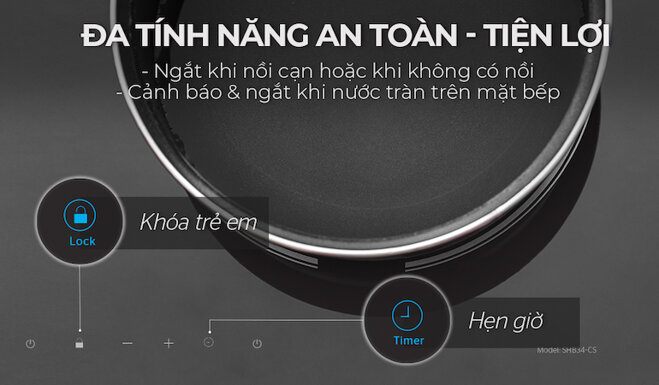 Có thể sử dụng đồ dùng bếp gas trên bếp từ âm 2 vùng nấu Sunhouse SHB34-CS được không?