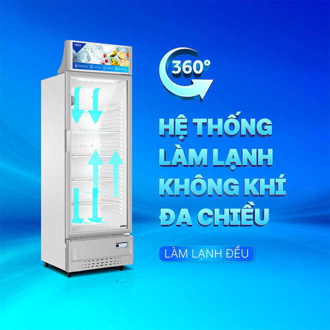 Tủ mát Aqua AQS-AF340S màu sáng tiết kiệm điện hơn tủ có màu tối