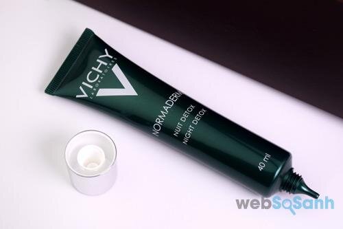 Kem dưỡng da ban đêm Vichy Normaderm Night Detox có thiết kế đơn giản nhưng đẹp mắt