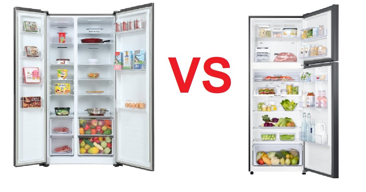 Mua tủ lạnh giá 16 triệu vnd nên chọn tủ lạnh side by side hay 2 cánh ngăn đá trên?
