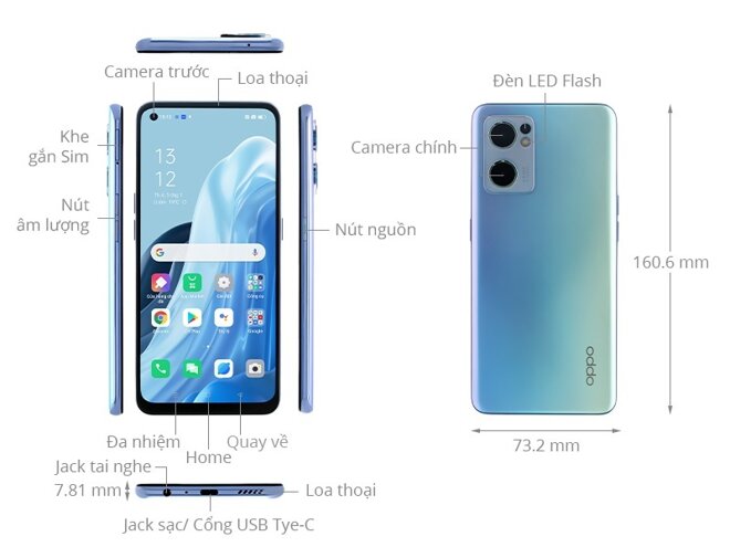 so sánh oppo reno7 5g và reno7 4g