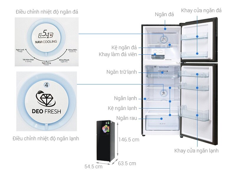 Tủ lạnh AQUA AQR-I248EN - 249L Inverter