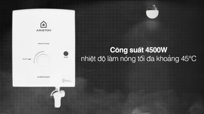 Đánh giá máy nước nóng trực tiếp Ariston Aures Easy 4.5P: Giá phải chăng, tính năng đầy đủ!