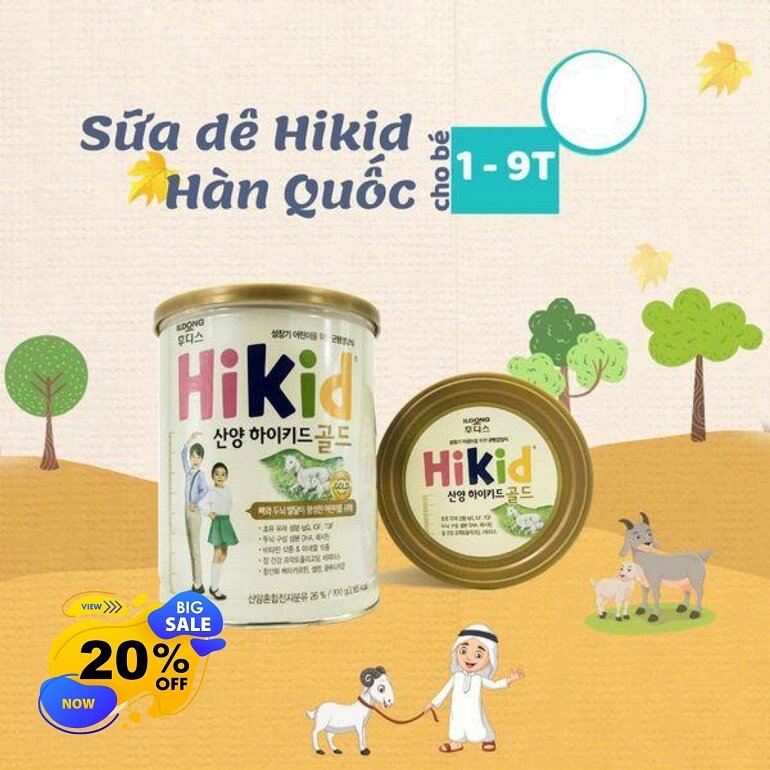 Sữa dê hữu cơ Hikid Hàn Quốc