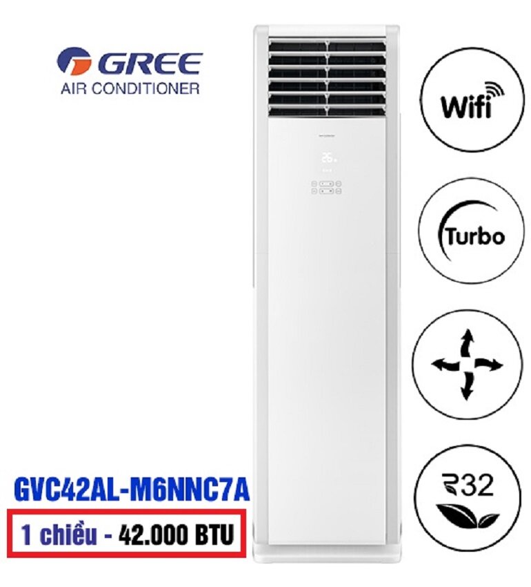 điều hòa cây Gree GVC42AL-M6NNC7A 1 chiều 42000BTU