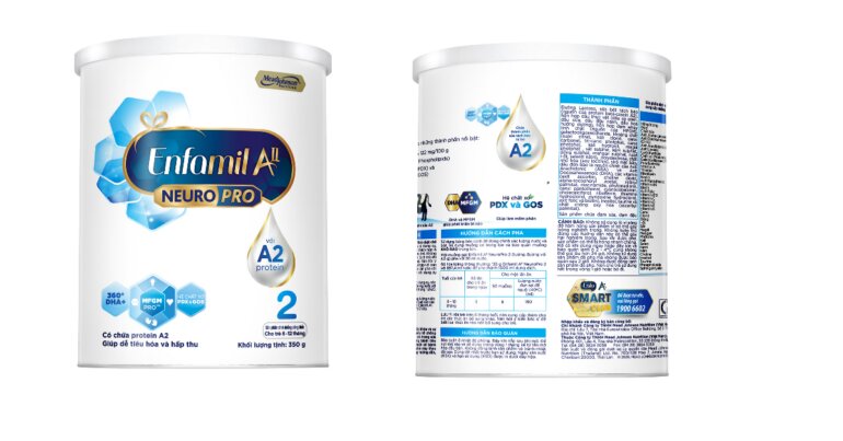 Thành phần sữa Enfamil A2 Neuropro 2 cho trẻ 0-6 tháng