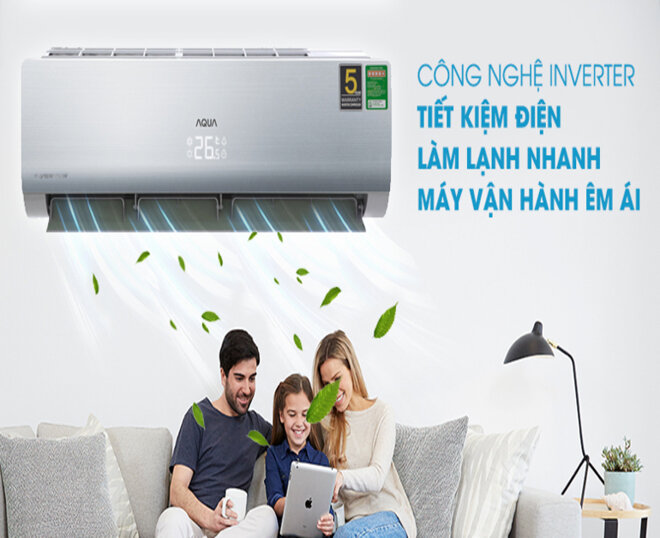 Công nghệ Inverter siêu tiết kiệm điện có trong điều hòa Aqua AQA KCRV13TR