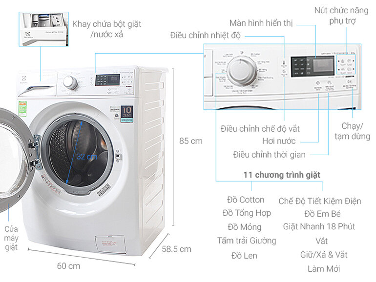 Máy giặt Electrolux EWF12853