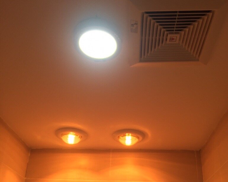 Đèn sưởi nhà tắm 1 bóng âm trần. 