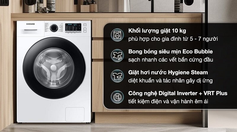 Loạt máy giặt Samsung 10kg cửa ngang giảm giá 