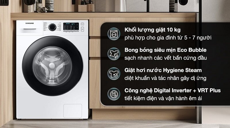 Loạt máy giặt Samsung 10kg cửa ngang giảm giá