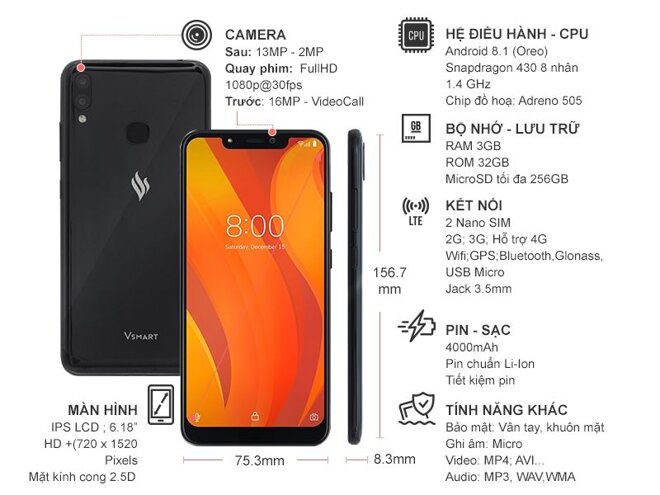 Vsmart Joy 1 Plus là chiếc smartphone đáng mua tầm giá 3 triệu