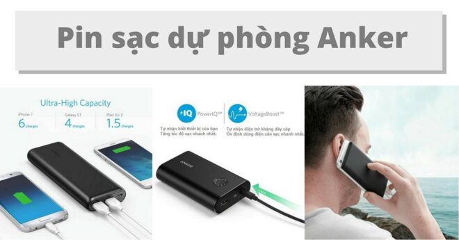 Sạc dự phòng Anker có nhiều tính năng vượt trội