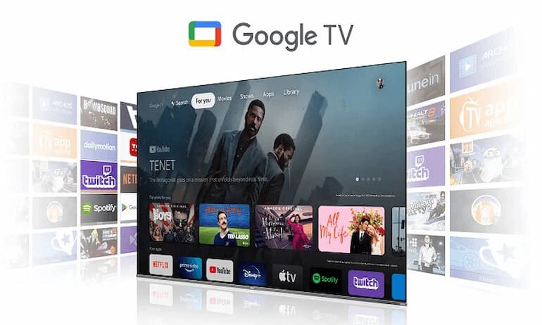 Google TV TCL 55 inch 4K 55P638 được áp dụng nhiều công nghệ nổi bật
