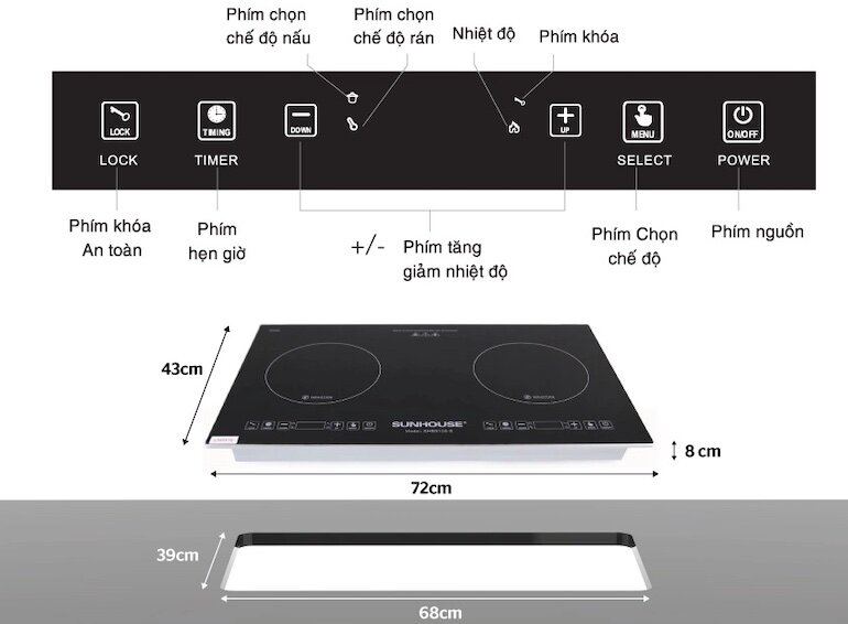 Cách sử dụng bếp từ Sunhouse Mama an toàn và hiệu quả