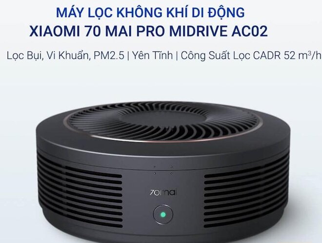 Máy lọc không khí ô tô Xiaomi 70 MAI PRO Midrive AC0