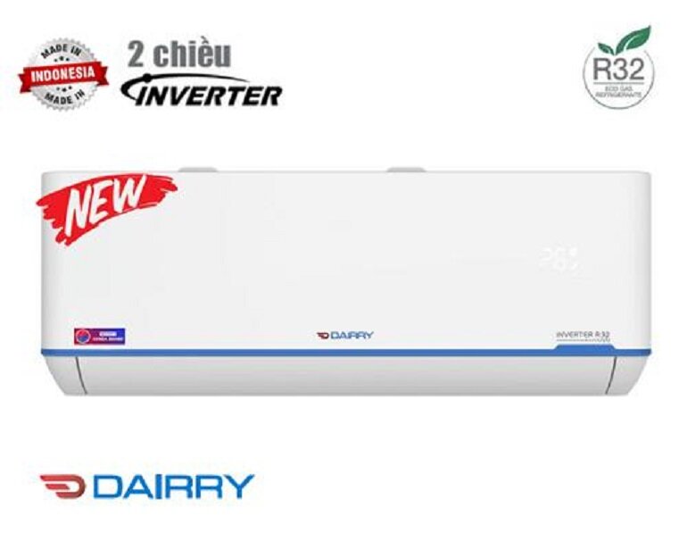 điều hòa Dairry 24000 BTU 2 chiều inverter i-DR12UVH gas R-32 của hãng Dairry