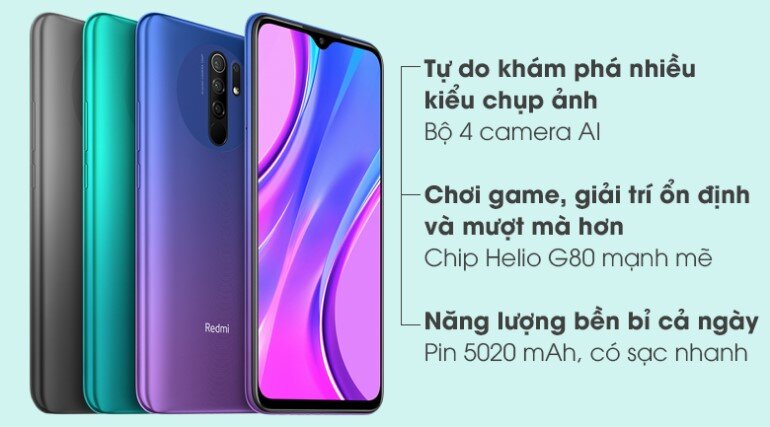 điện thoại xiaomi redmi 9 (4gb/64gb)