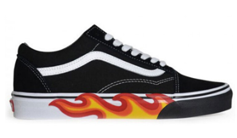 Giày Vans Checkerboard Flame