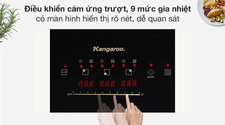 bếp từ 3 vùng nấu Kangaroo KG446I