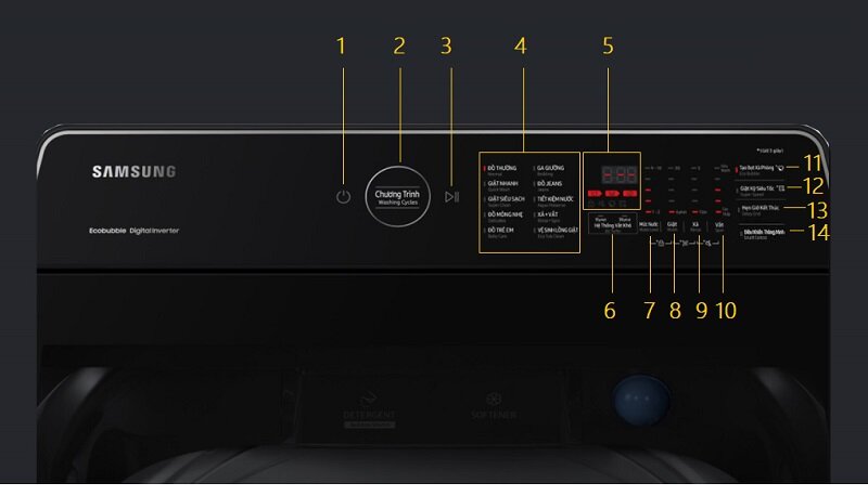 Hướng dẫn sử dụng máy giặt Samsung Inverter 13 kg WA80F13S5BSV đời mới 2025
