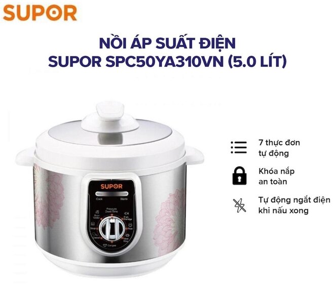 Nồi áp suất điện Supor CYSB50YC11VN-5l