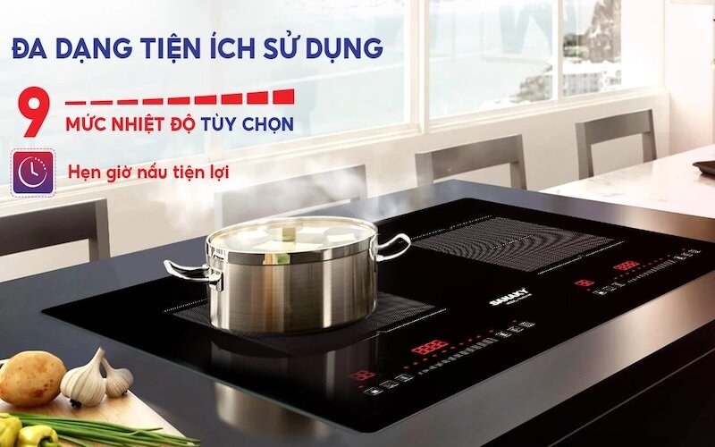 Bếp từ Sanaky VH-8101HY thiết kế hiện đại, công suất mạnh mẽ và an toàn