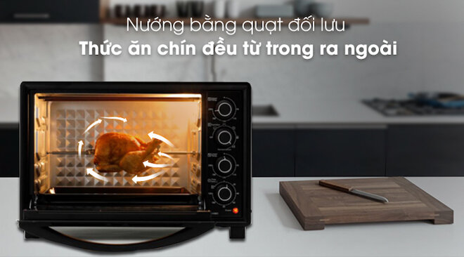 Lò nướng Panasonic nb-h3801kra có dung tích 38 lít, nướng được gà nguyên con 2kg, pizza 30cm, khoảng 24 cánh gà, 24 bánh tart trừng, bánh bông lan 25cm…