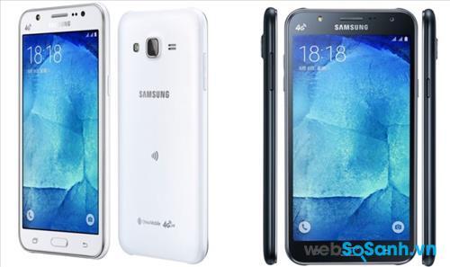 Galaxy J5 và Galaxy J7 có thiết kế giống nhau với với cạnh bên bo tròn