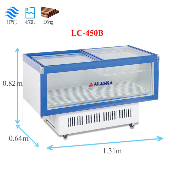 Tủ mát nằm ngang Alaska LC-450B