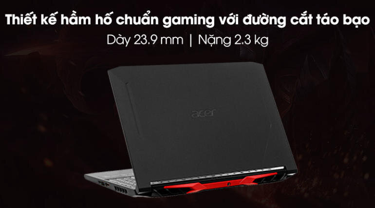 Laptop Acer Nitro 5 AN515 55 5206 i5 10300H sở hữu diện mạo chuẩn gaming