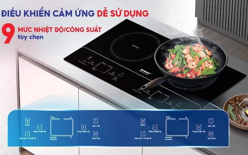 Bếp từ đôi Sanaky SNK-231WBT giải pháp nấu ăn nhanh gọn và an toàn