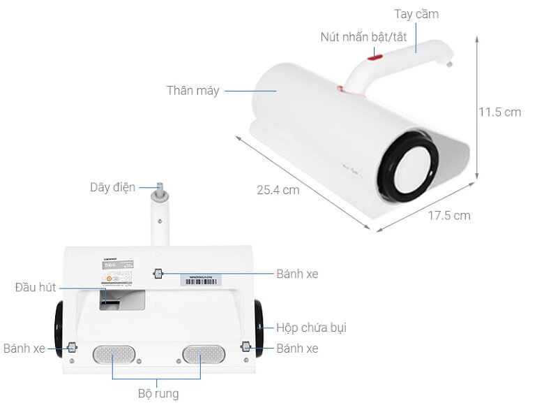 Thống số máy hút bụi diệt khuẩn Deerma CM300