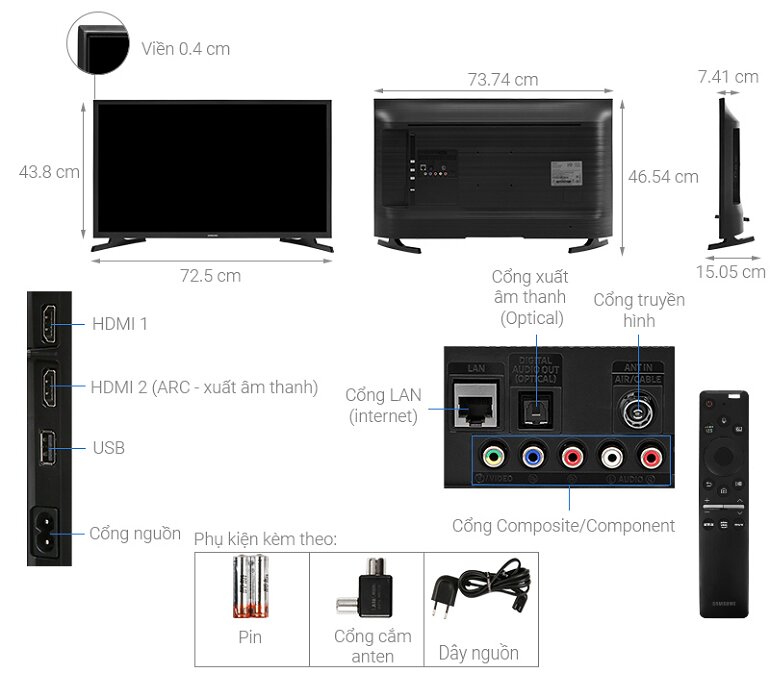 Smart Tivi Samsung 32 inch 32T4500-3