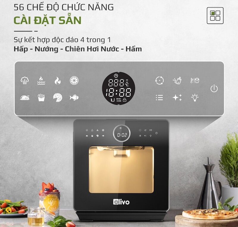 Nồi chiên hơi nước Olivo SF16 Pro đầu tư một lần, hưởng lợi cả đời