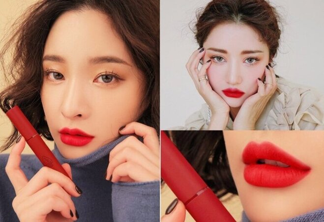 Son 3CE Velvet Lip Tint chính hãng - Giá tham khảo khoảng 250.000 vnđ - 320.000 vnđ/cây 4g