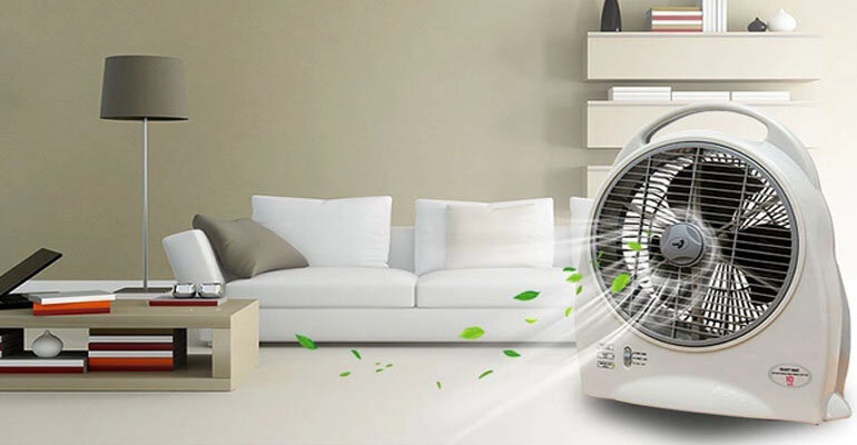Quạt tích điện Asia QS1001 có thiết kế hiện đại sang trọng Quạt tích điện Asia QS1001
